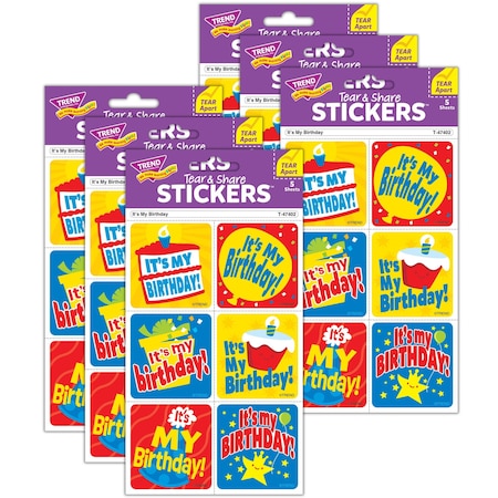 Trend Its My Birthday Tear & Share Stickers, 180PK T47402